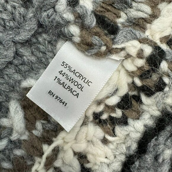 J. Jill Womens Open Front Cardigan Knit Striped Sweater Wool Alpaca Blend XS - Picture 9 of 12